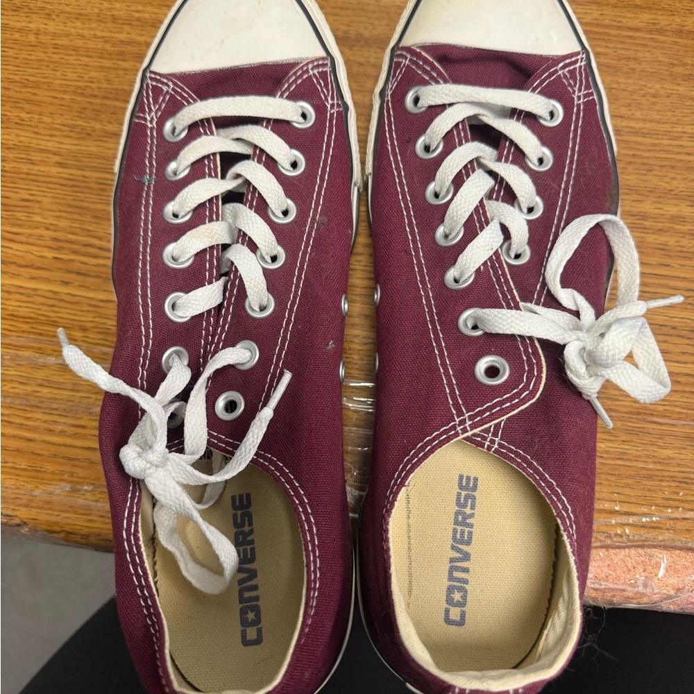 Converse Maroon Canvas Sneakers